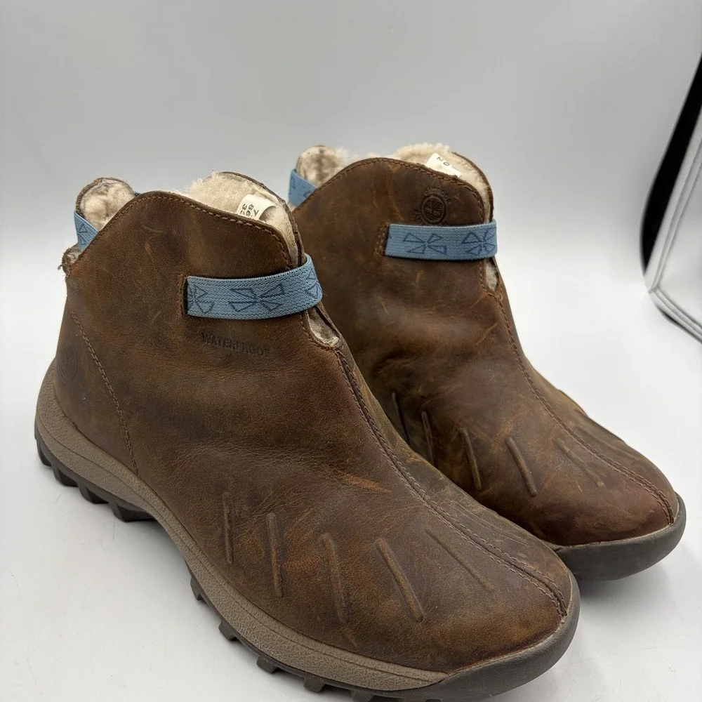 Timberland Glancy Waterproof Ankle Boots Booties Shoes Womens Size 7 Brown Warm
